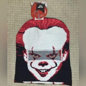 IT Chapter Two Roll-Down Beanie With See Through Mesh Mask. NWT.